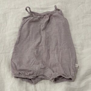 2/$15 Purple Striped Baby Romper